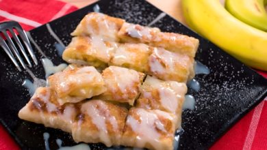 Блинчики с бананом и яйцом
